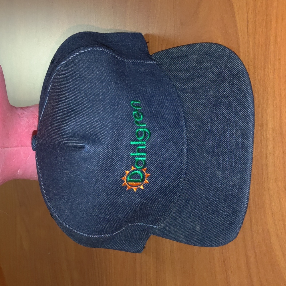 Vintage 1980s Dahlgren Advertising Denim Snapback Hat Cap Made in USA